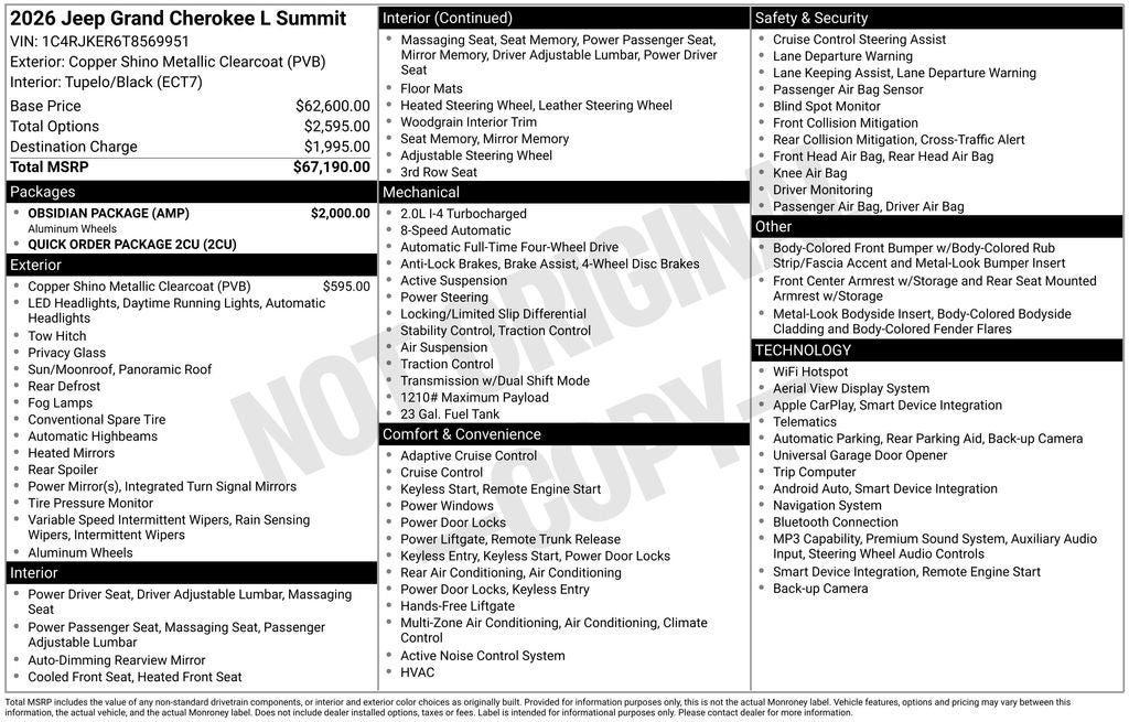 2026 Jeep Grand Cherokee L Summit