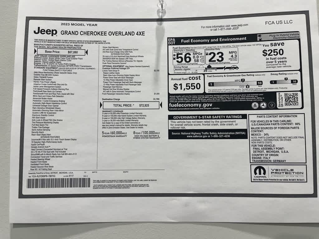 2023 Jeep Grand Cherokee 4xe Overland