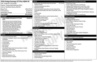 2026 Dodge Durango GT Plus HEMI V8