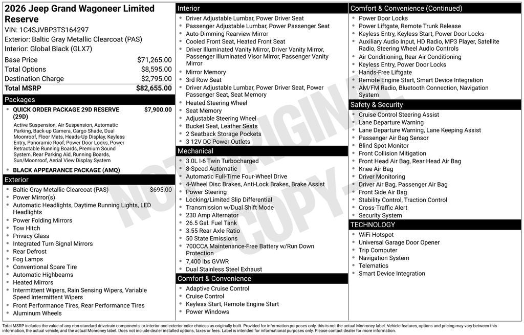 2026 Jeep Grand Wagoneer Base
