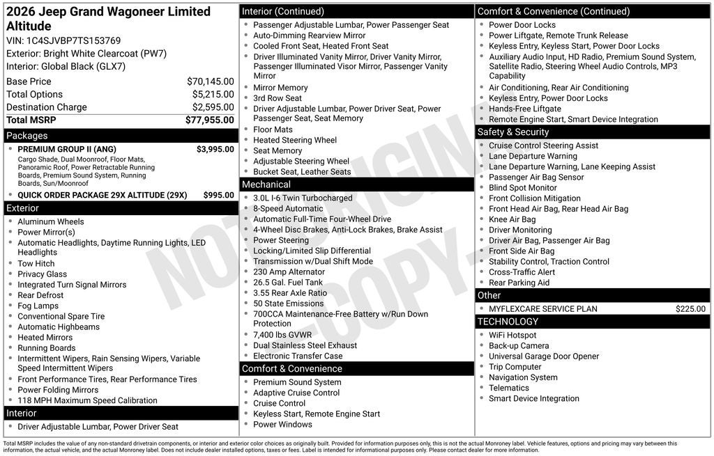 2026 Jeep Grand Wagoneer Limited Altitude