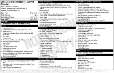 2026 Jeep Grand Wagoneer Summit Obsidian