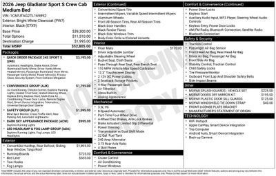 2026 Jeep Gladiator Sport S