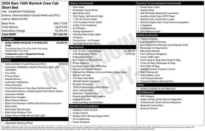 2026 RAM 1500 Warlock