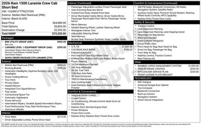 2026 RAM 1500 Laramie