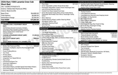 2026 RAM 1500 Laramie
