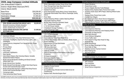 2026 Jeep Compass Limited