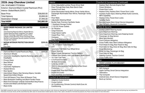 2026 Jeep Cherokee Limited