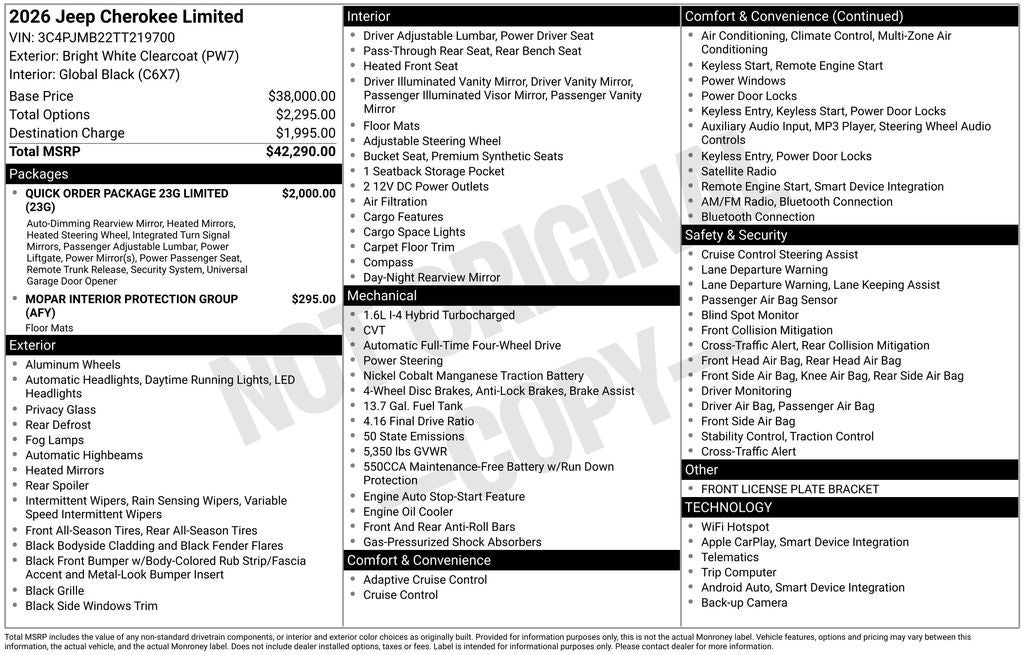 2026 Jeep Cherokee Laredo