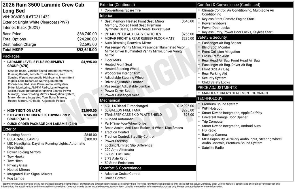 2026 RAM 3500 Laramie
