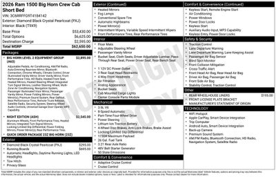2026 RAM 1500 Big Horn/Lone Star