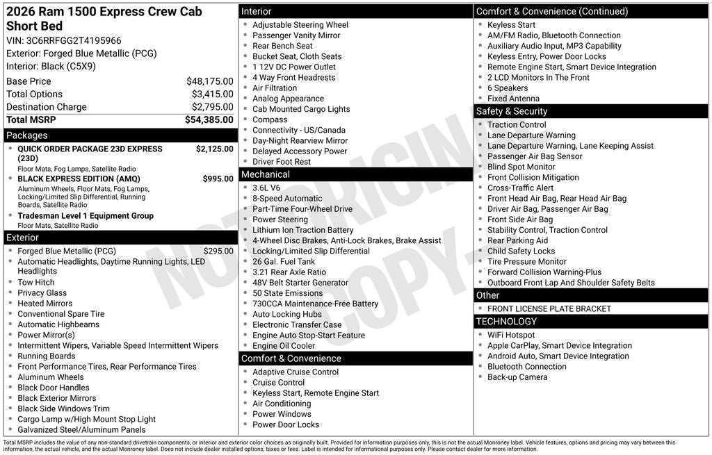 2026 RAM 1500 Express