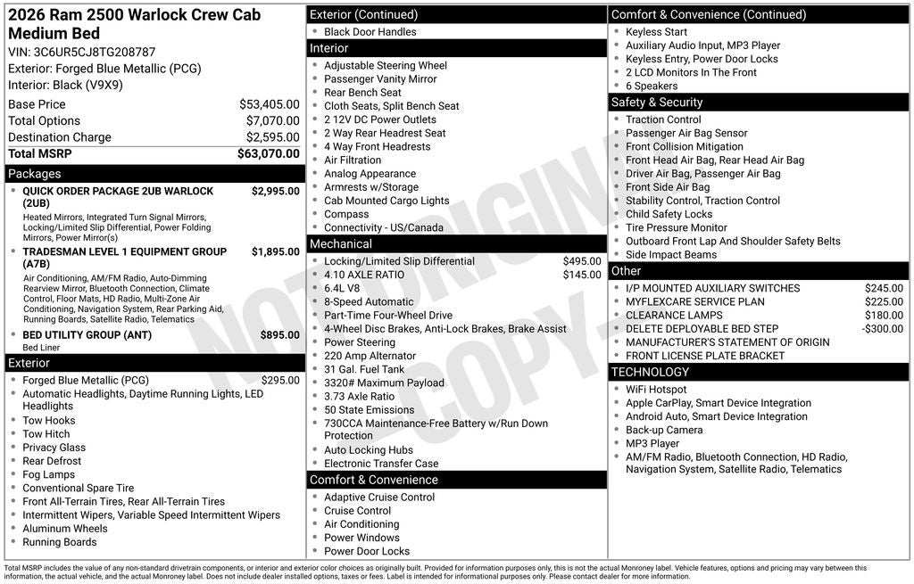 2026 RAM 2500 Tradesman