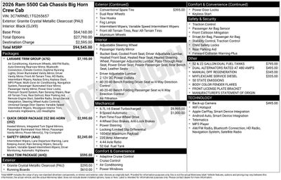 2026 RAM 5500HD Tradesman