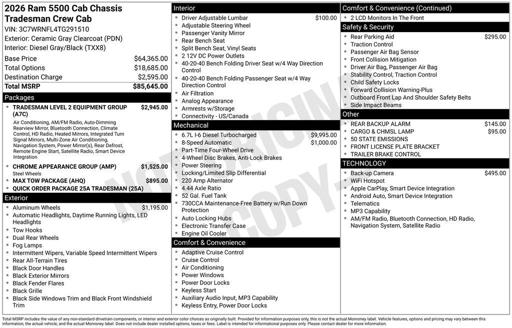 2026 RAM 5500HD Tradesman