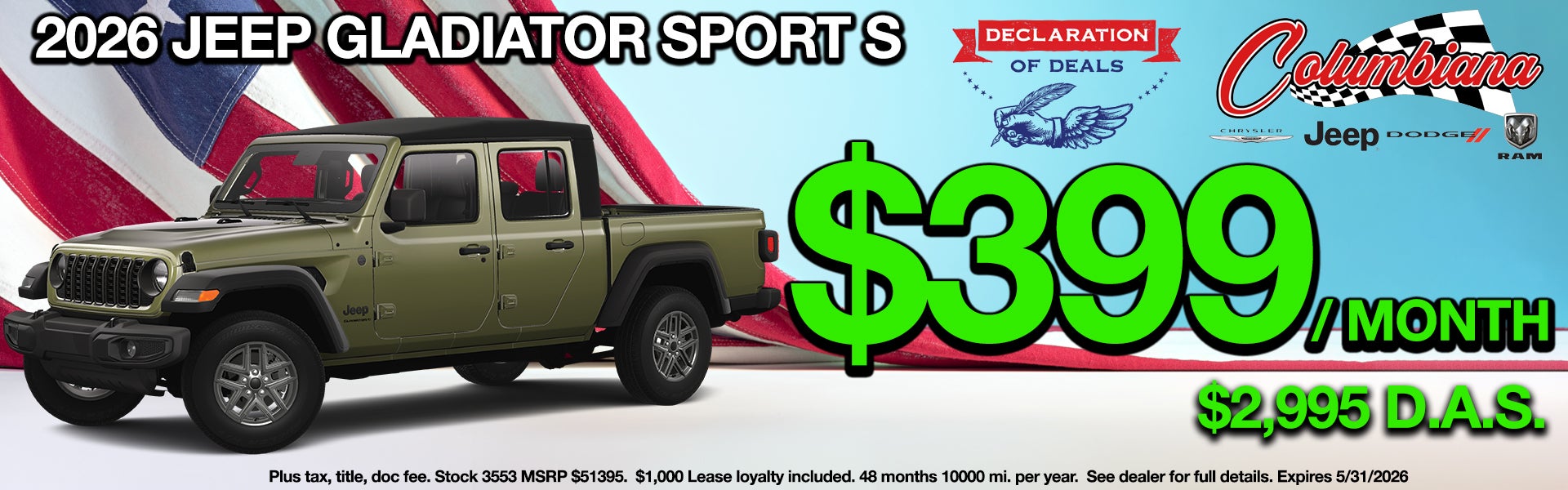 2026 Jeep Gladiator Sport S