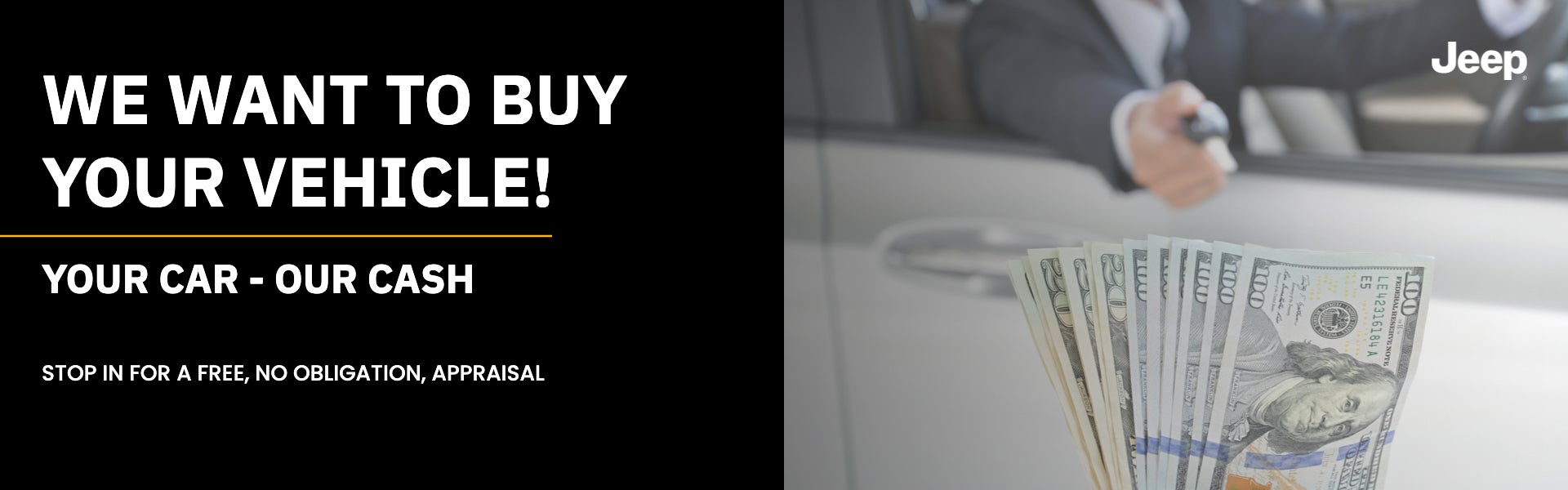 We want to buy your vehicle 